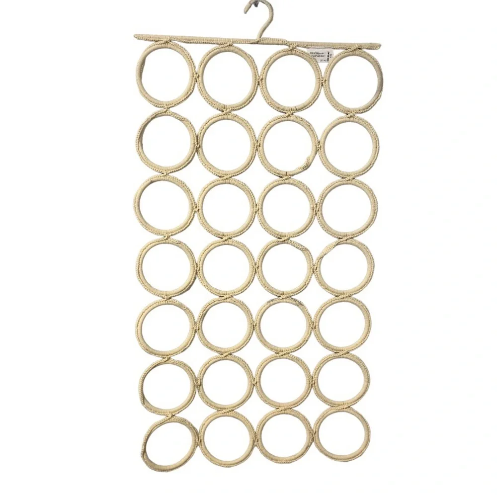 Ikea Komplement Ivory Macrame Scarf Tie Belt Hanger Holder Organizer 28 Circles